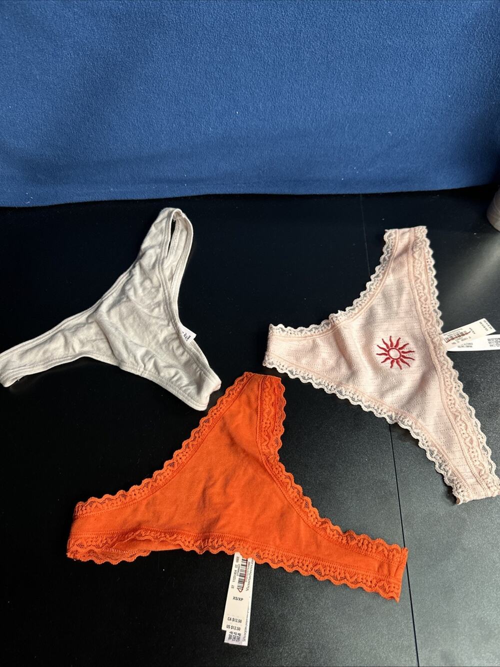 Victoria’s Secret Lot Of 3 Panties Multi Color Thong Size X Small